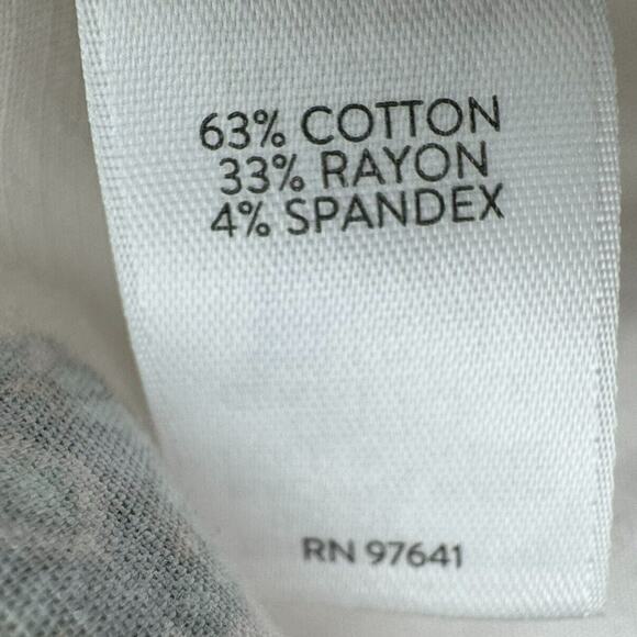 J. JILL Women's 18 White Blue Floral Boho Essential Cotton Stretch Pull On Pants - Picture 7 of 11